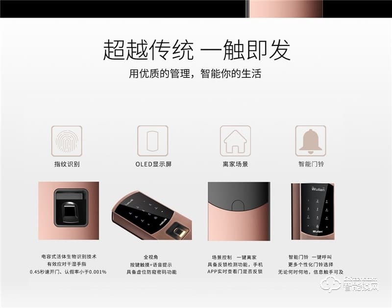 锁乐智能锁 指纹密码锁网络智能锁