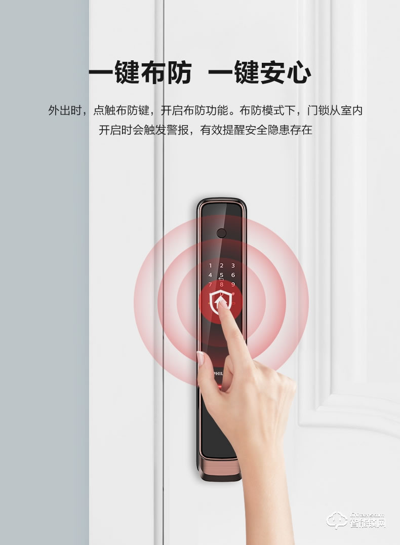 飞利浦智能锁 9300全自动推拉式智能锁
