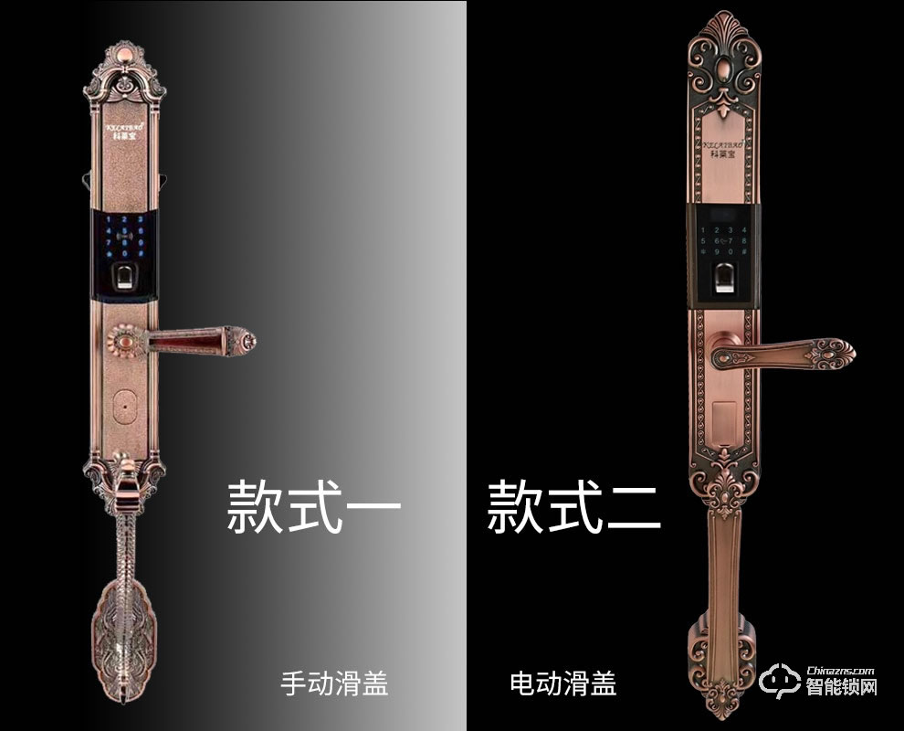 科莱宝智能锁 KLB-9010欧式别墅双开门对开门指纹锁