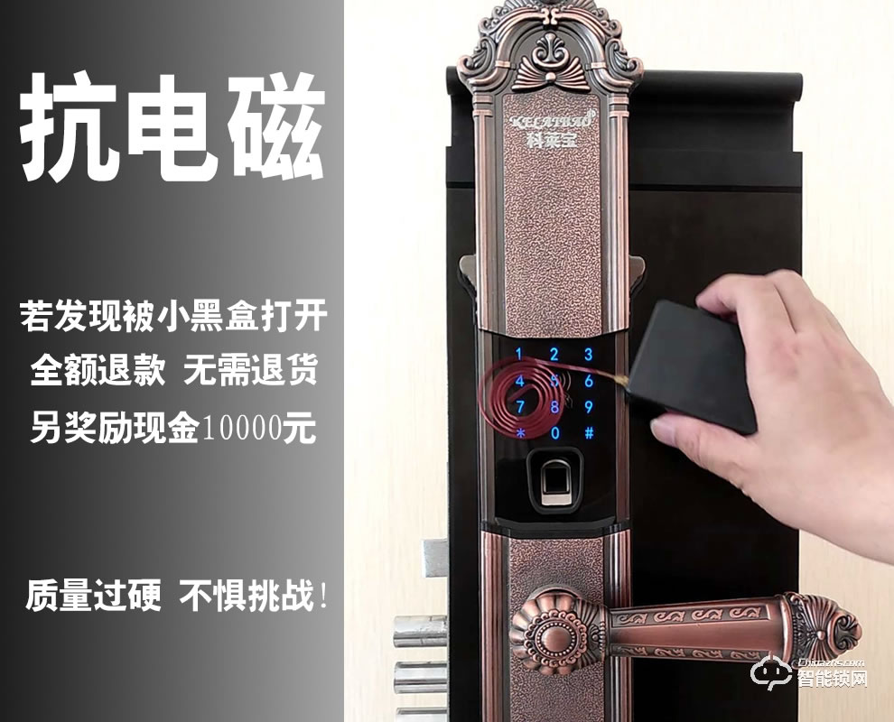 科莱宝智能锁 KLB-9010欧式别墅双开门对开门指纹锁