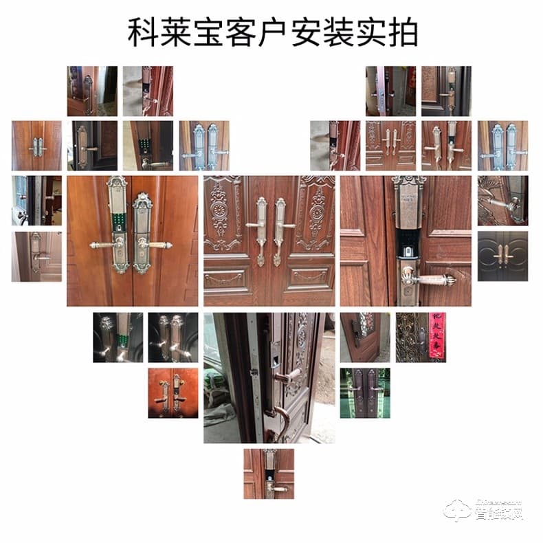 科莱宝智能锁 KLB-9010欧式别墅双开门对开门指纹锁