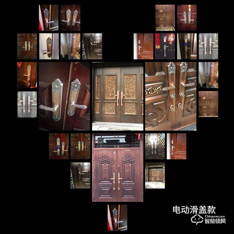 科莱宝智能锁 KLB-9010欧式别墅双开门对开门指纹锁