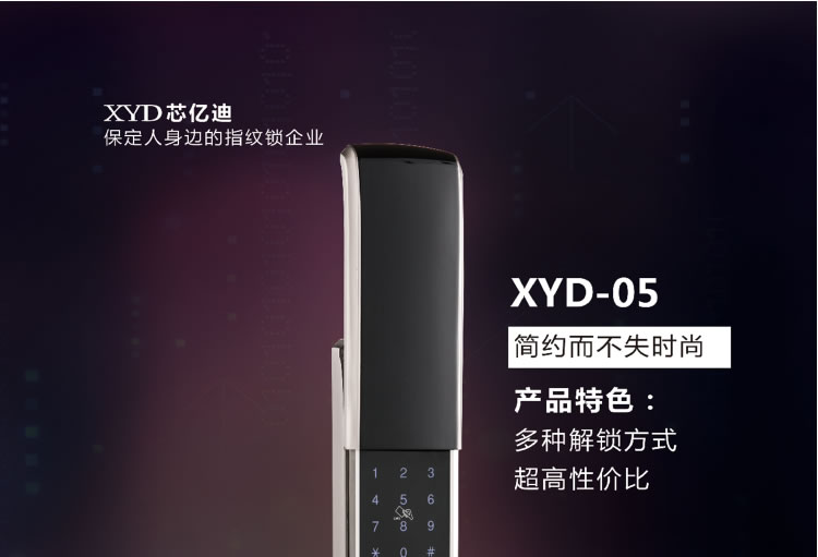 芯亿迪智能锁 XYD-05滑盖家用防盗门智能锁
