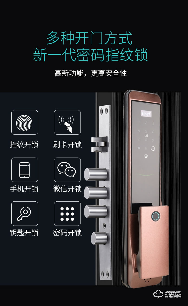 Housetek智能锁 D1896手机远程密码锁智能门锁