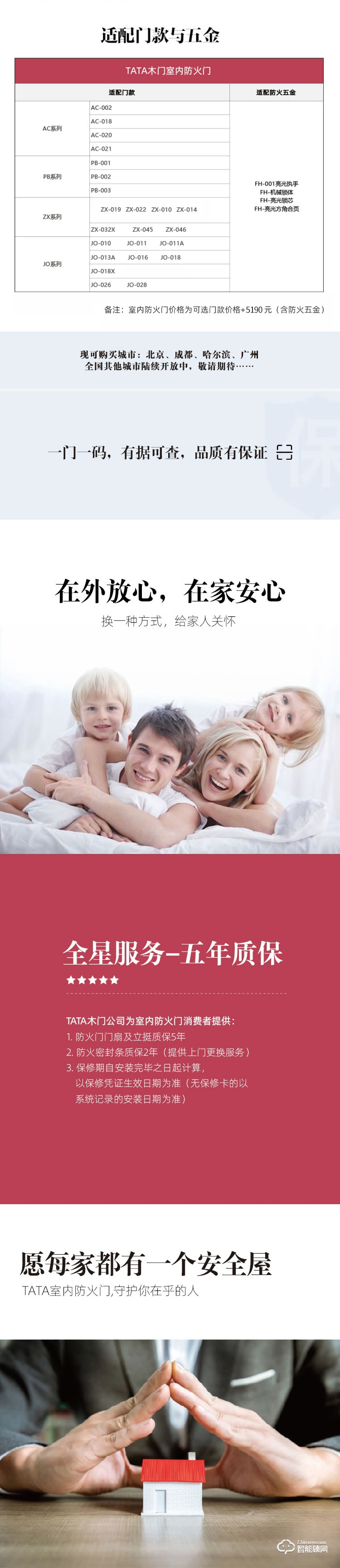 TATA智能门 安全防火门室内防火门