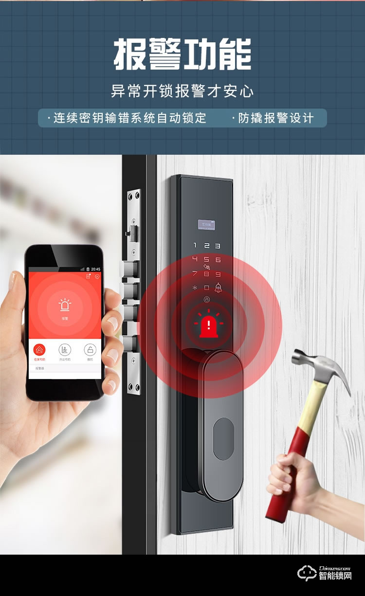 艾创米智能锁 Q4全自动刷卡密码电子锁
