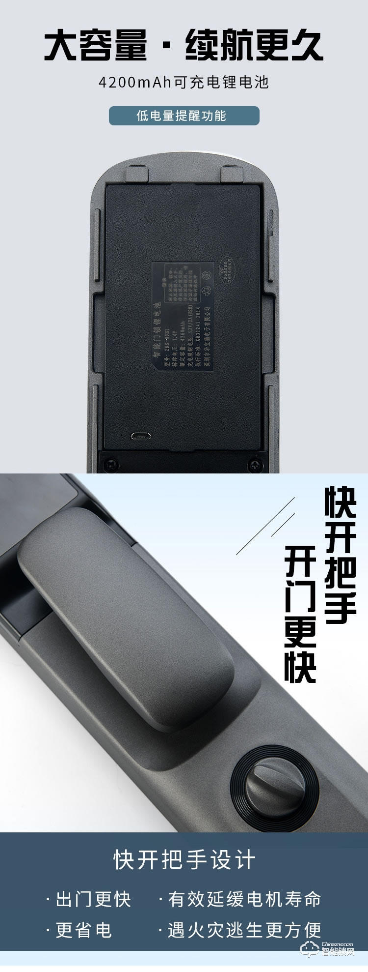 艾创米智能锁 Q4全自动刷卡密码电子锁