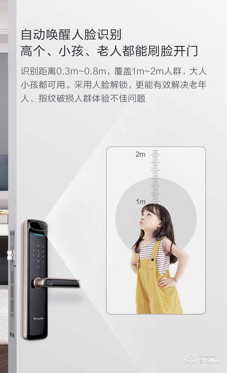 乐橙智能锁 K6i人脸识别家用防盗门锁
