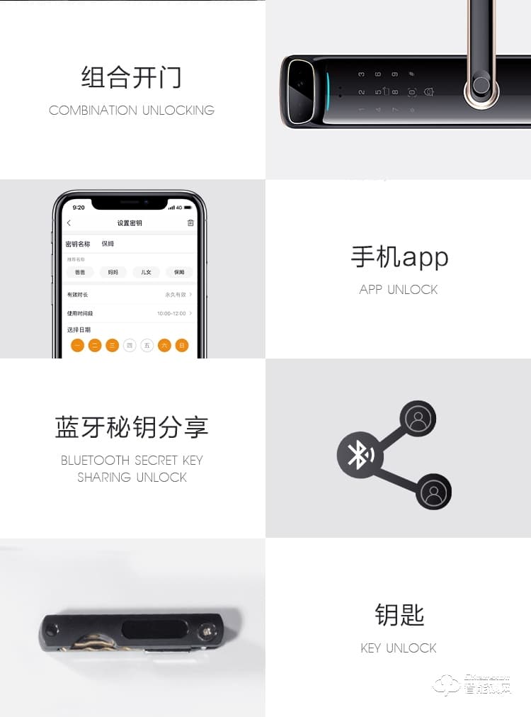 乐橙智能锁 K6i人脸识别家用防盗门锁
