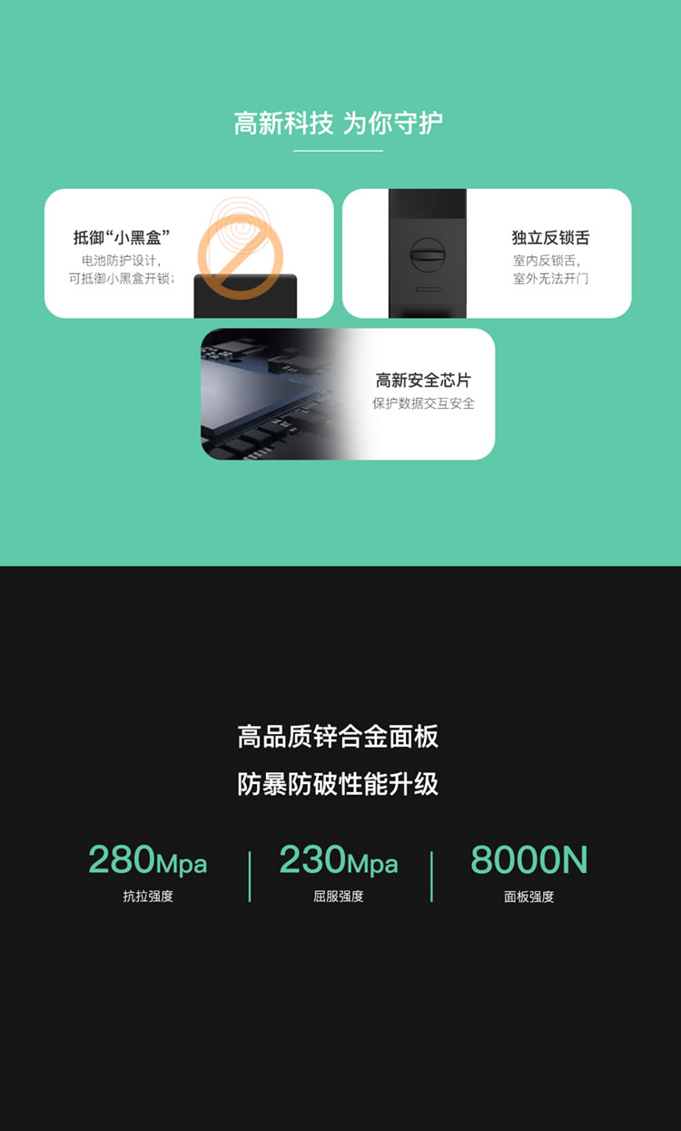 鸿利智能锁 A35全自动静音智能门锁