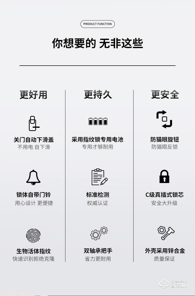 英菲迪尔智能锁 T1滑盖智能锁家用防盗门锁