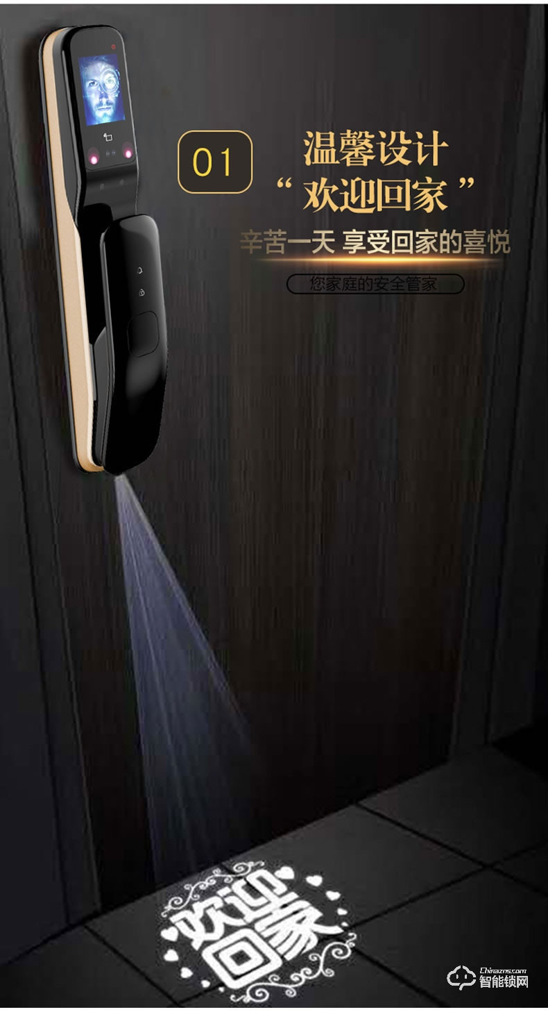 英菲迪尔智能锁 V3全自动人脸识别智能门锁