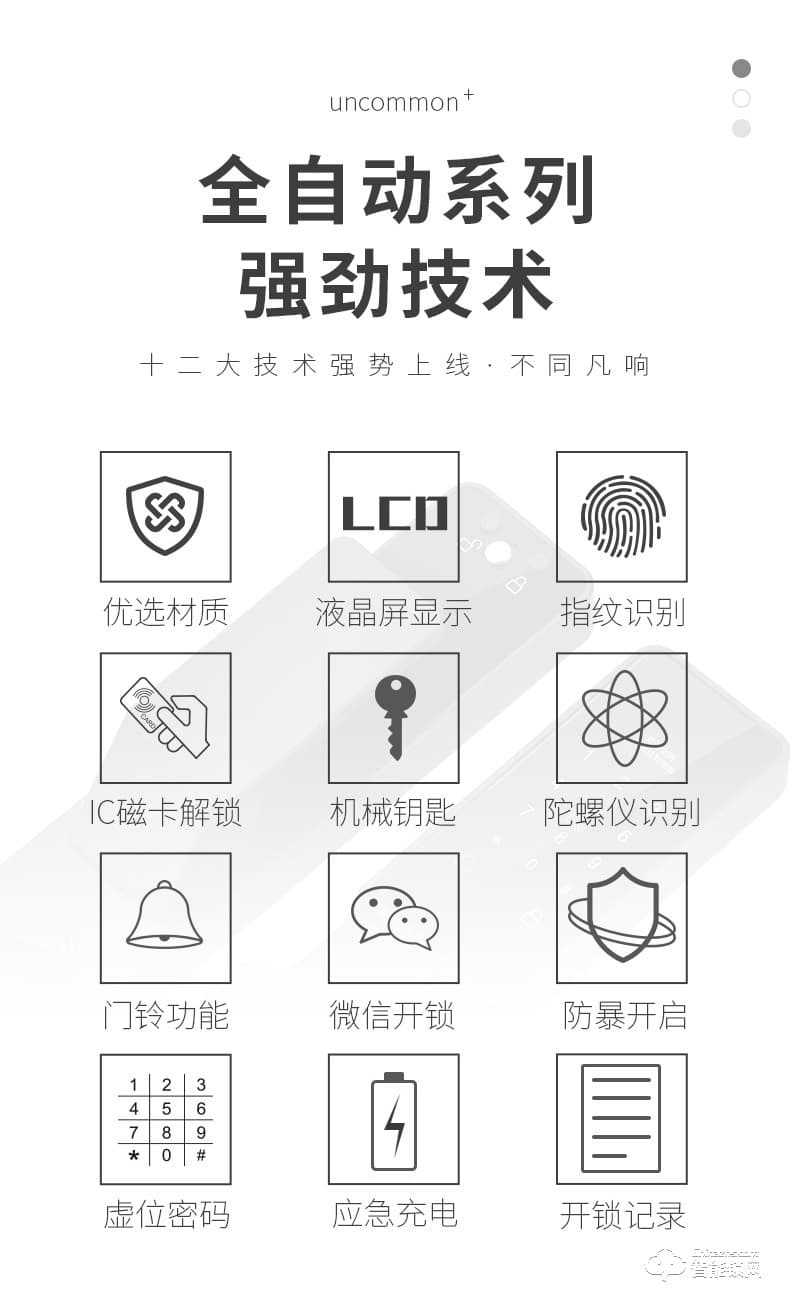 英菲迪尔智能锁 U12推拉式智能密码锁