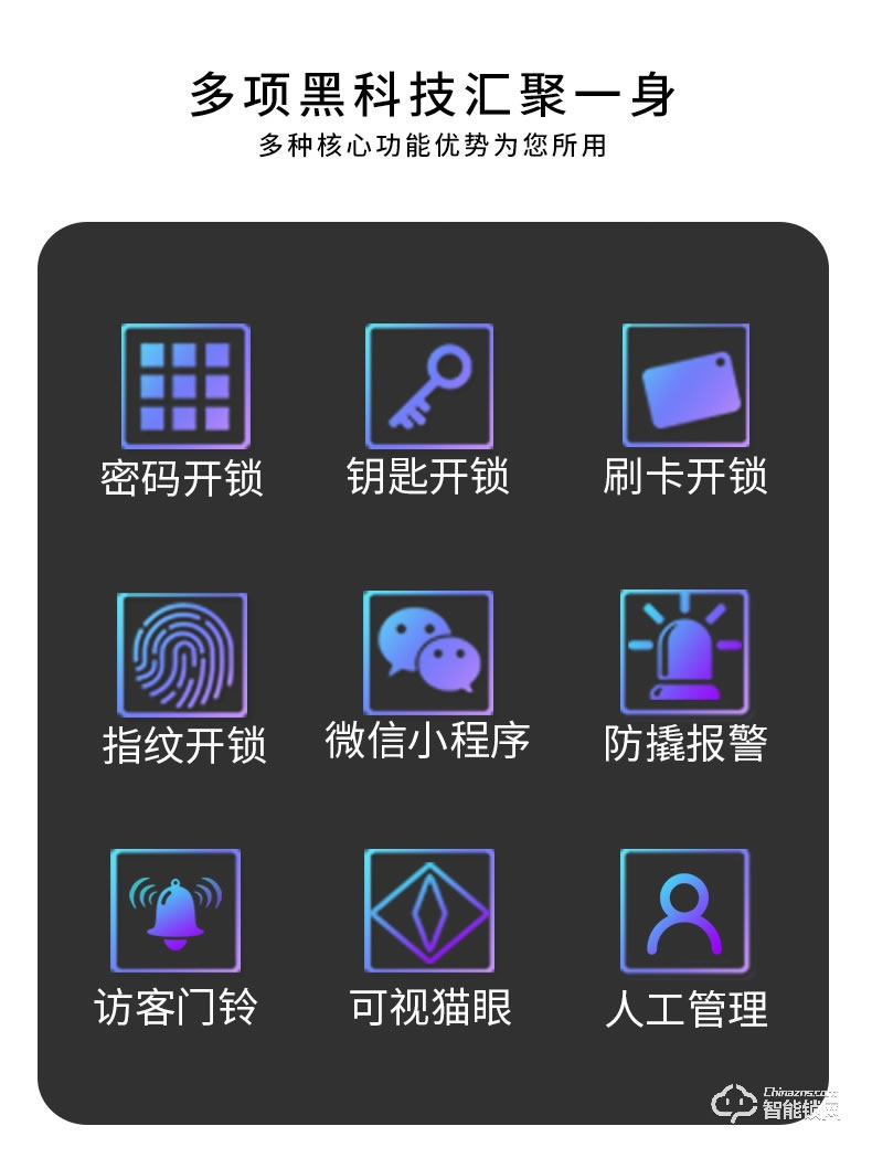 核奕智能锁 飞碟一号全自动猫眼智能锁