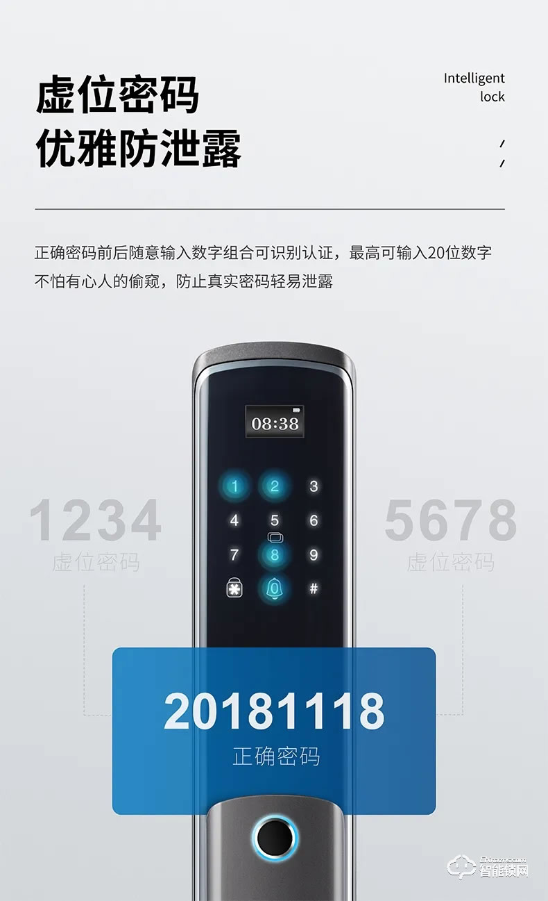 惠氏智能锁 H6推拉式家用防盗门磁卡智能锁