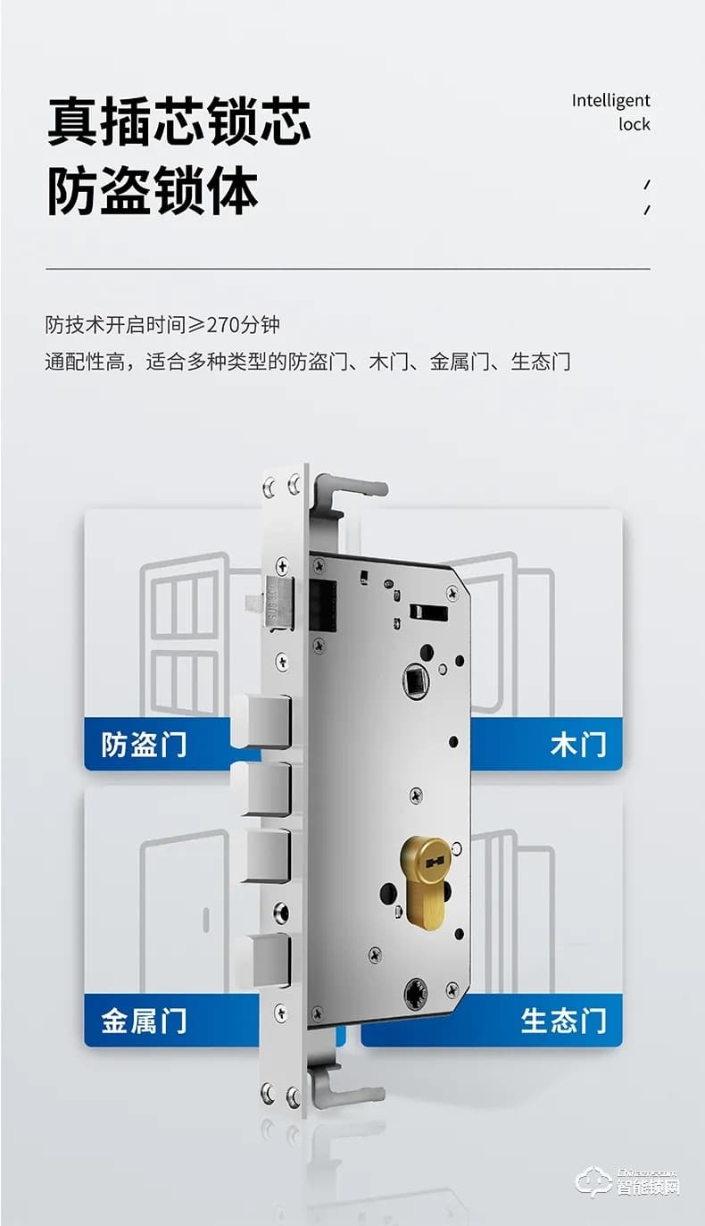 惠氏智能锁 H6推拉式家用防盗门磁卡智能锁