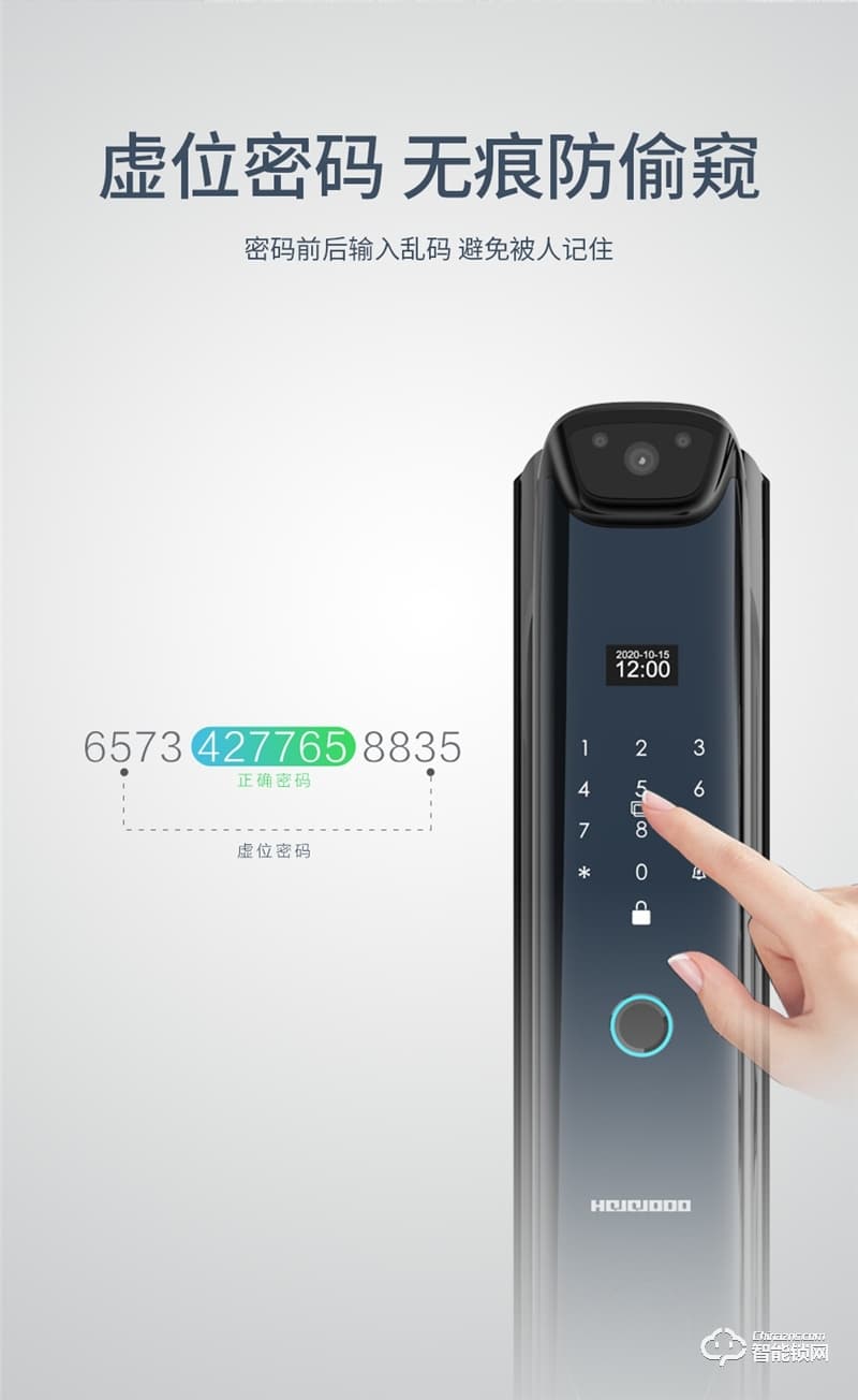 皇家金盾人脸锁 F600全自动电子猫眼指纹锁