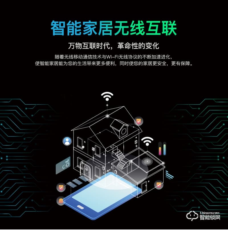 蓝鲸智能锁 A8全自动推拉式密码锁电子锁