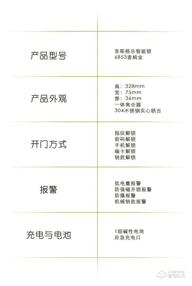 菲斯格乐智能锁 6853家用防盗门智能门锁密码锁