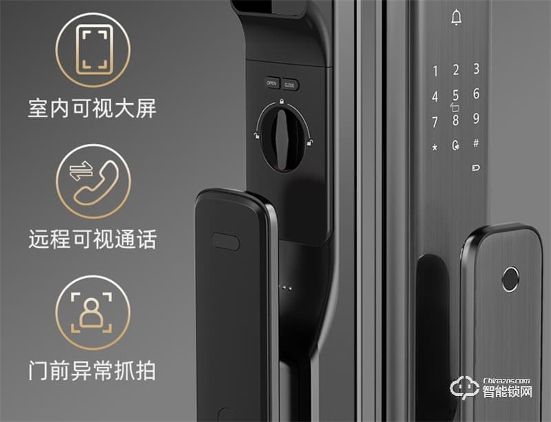 飞利浦阿尔法智能锁 可视猫眼全自动家用指纹锁