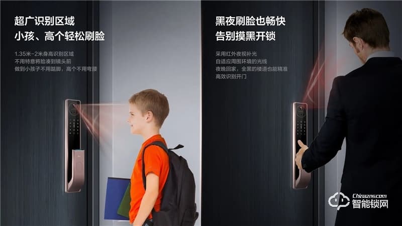 TCL3D人脸识别猫眼锁X7S 防盗门锁密码锁电子锁