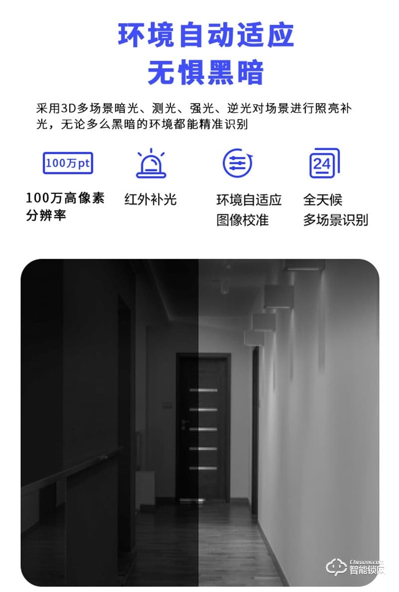 玥玛2022家用指纹密码锁FD-3D1009 全自动智能锁