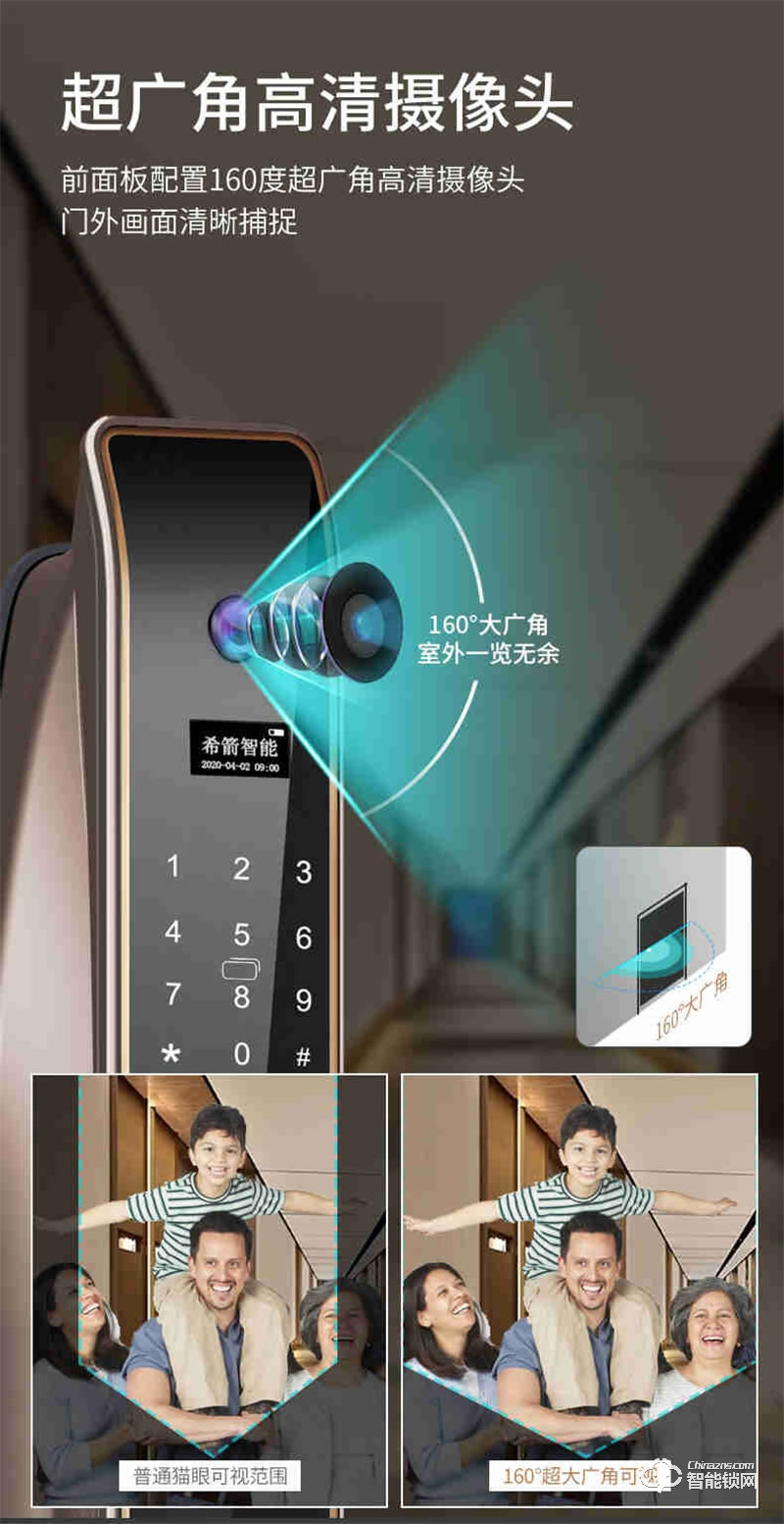 希箭/HOROW指纹锁Q7 智能锁防盗门密码锁