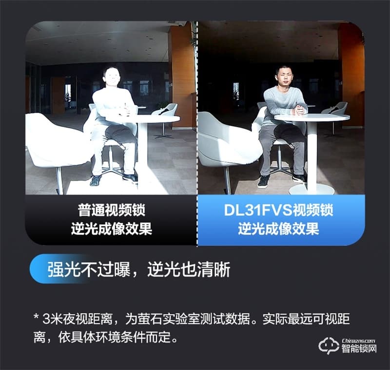 萤石31VS推拉指纹密码锁 智能视频锁自带猫眼