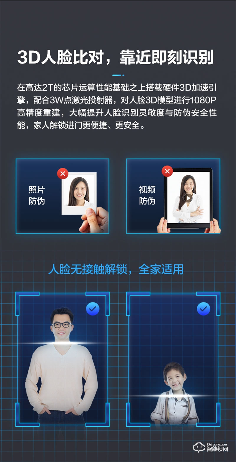 萤石31VS推拉指纹密码锁 智能视频锁自带猫眼