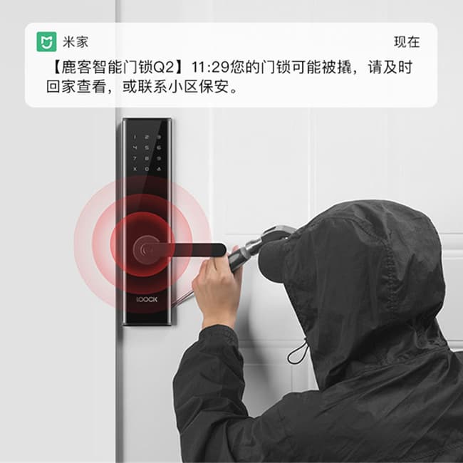 鹿客（LOOCK）Q2指纹锁智能锁 家用防盗门锁