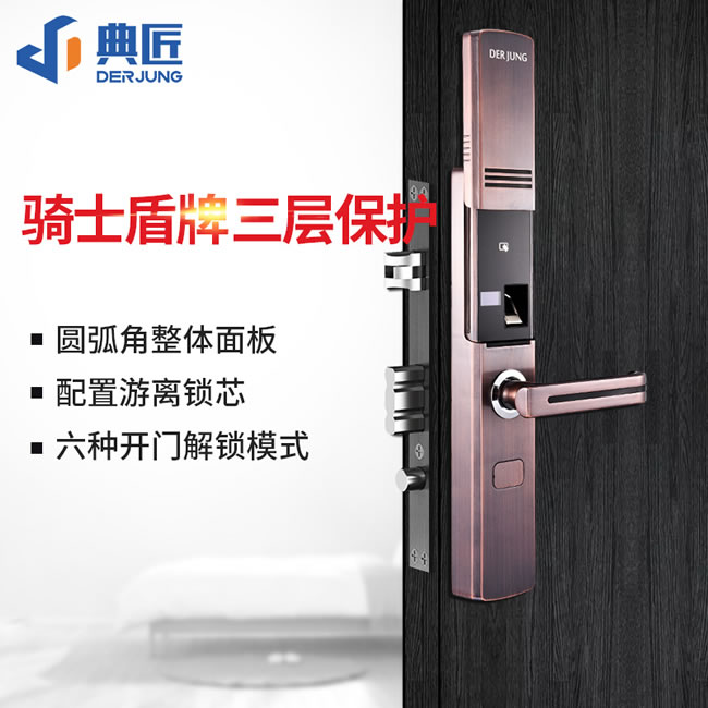 典匠智能锁 D6072安防滑盖智能门锁指纹锁