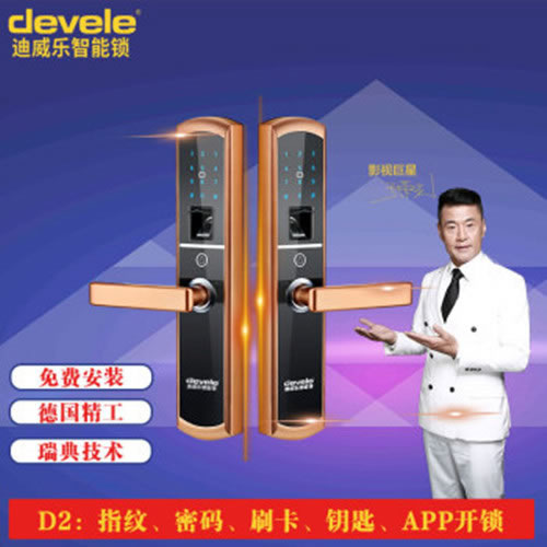 迪威乐智能锁 D2家用防盗门锁通用型电子锁