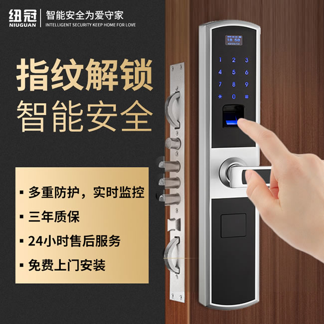 纽冠智能锁 N816家用电子锁智能门锁