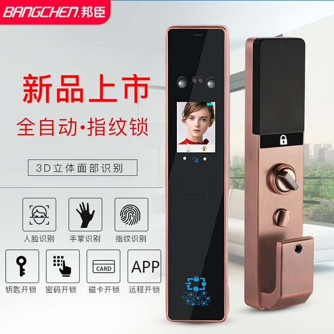 邦臣智能锁 F3全自动人脸识别锁大门锁