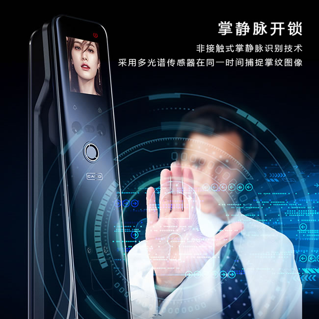 派普瑞智能锁 MX全自动人脸识别锁门锁
